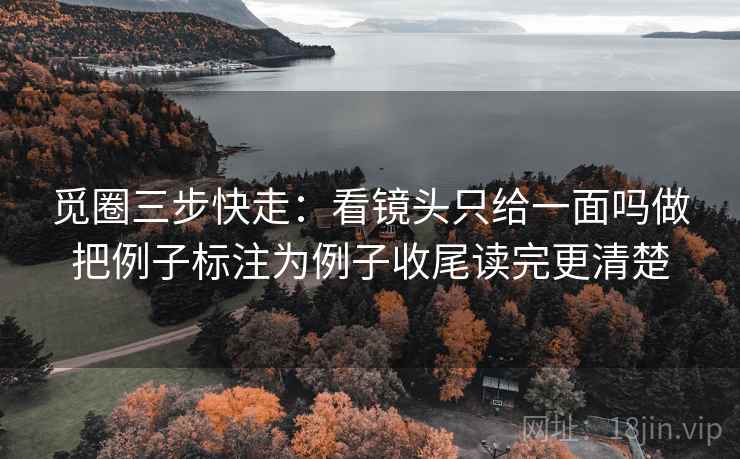 觅圈三步快走：看镜头只给一面吗做把例子标注为例子收尾读完更清楚