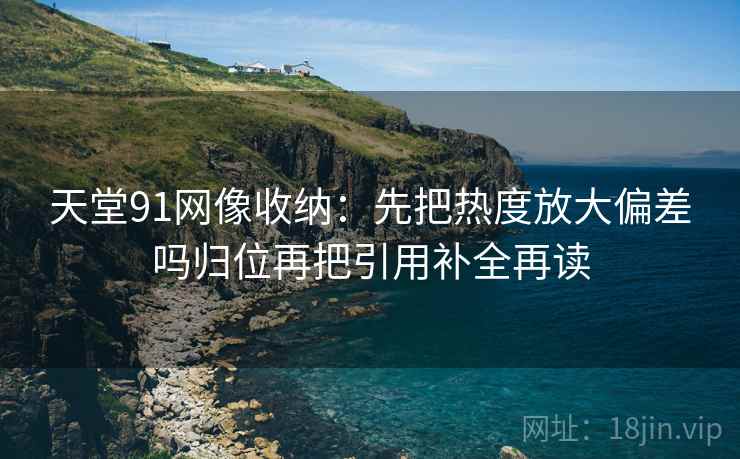 天堂91网像收纳：先把热度放大偏差吗归位再把引用补全再读